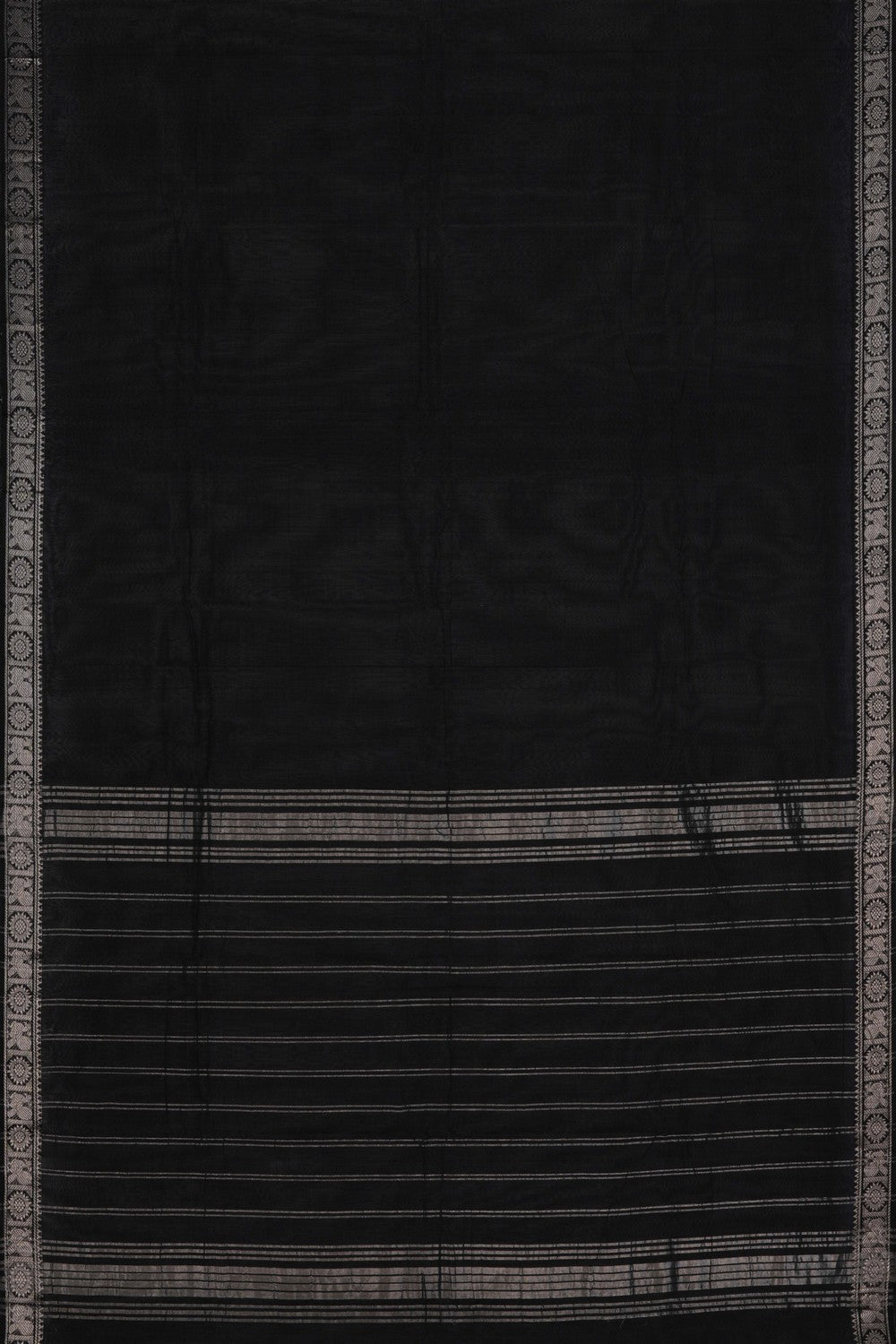 Image of Mangalgiri Silk Black Saree